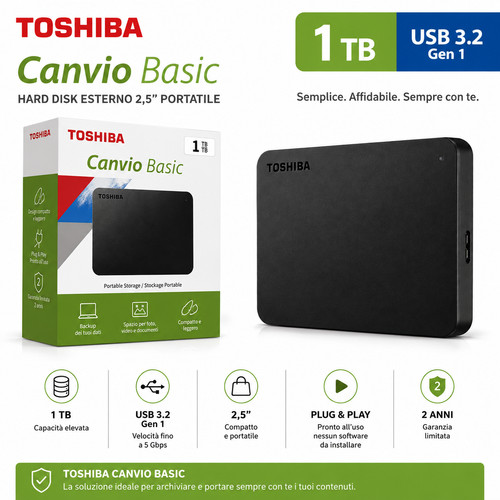 Toshiba canvio basics - basics, 1tb