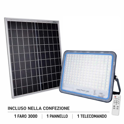 Faro solare 3000w led esterno - solare,