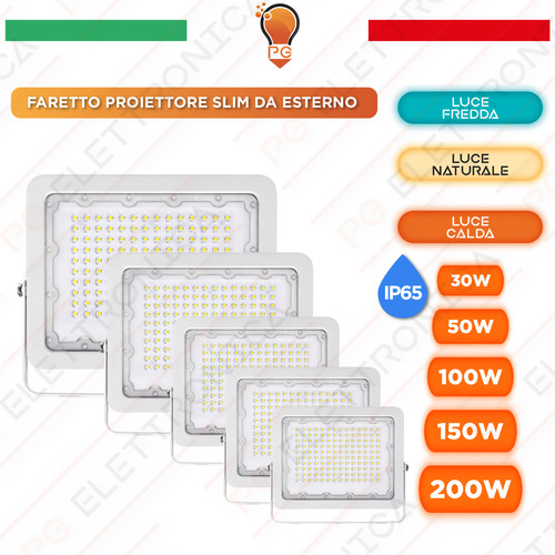 Faro led esterno faretto - led, da