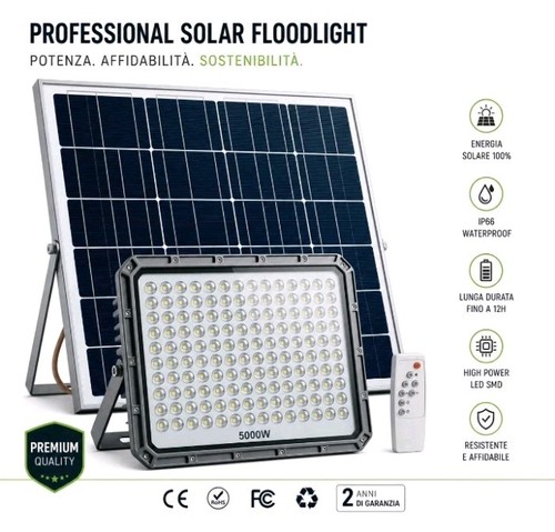 Faro led solare 5000w - faro,